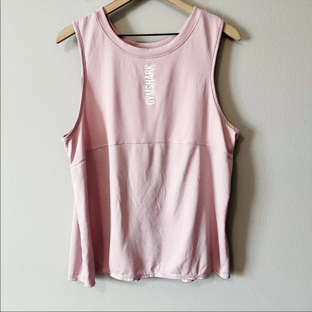 COPY - Gymshark Pulse Sleeveless Tank Top Light Pink Size XL Reversible Split B…